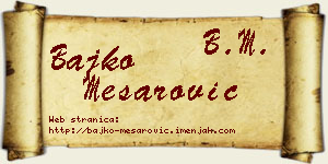 Bajko Mesarović vizit kartica